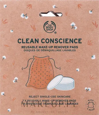 Многоразовые диски для снятия макияжа The Body Shop Clean Conscience Reusable Make-Up Remover Pads, бамбук и хлопок, 7 шт