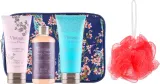 Набор для тела Technic Cosmetics Vintage Cherry Blossom пена гель лосьон спонж и косметичка с ароматом сакуры 300+200+200 мл — фото 2