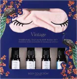 Набор Technic Cosmetics Vintage 4 эфирных масла лаванда мята эвкалипт жасмин и маска для сна 4x8 мл — фото 1
