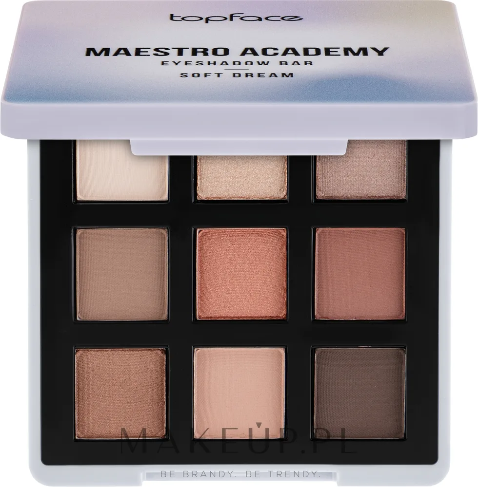 Палетка теней для век Topface Maestro Academy со слюдой и скваланом 7 г, оттенок Soft Dream