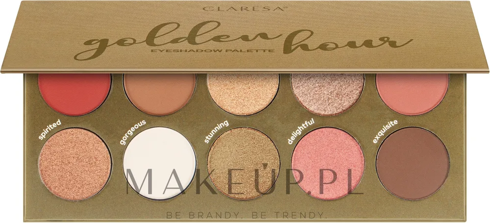 Палетка теней для век Claresa UP 2U 10 оттенков, оттенок Silver Glam