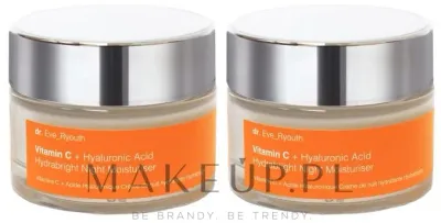 Набор ночных кремов Dr. Eve_Ryouth Vitamin C + Hyaluronic с золотом маслом ши и арганой 2x50 мл