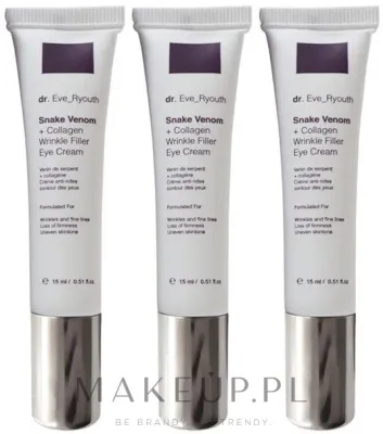Набор из трех кремов для век Dr. Eve_Ryouth Snake Venom + Collagen с арганой и гиалуроном 3x15 мл