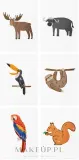 Временные татуировки TATTon.me American Animal AR Set с животными Северной и Южной Америки, с дополненной реальностью, для детей — фото 2