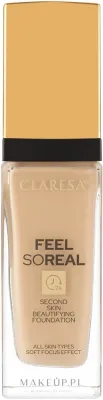 Тональная основа Claresa Make Up Second Skin Feel So Real увлажняющая с эффектом лифтинга, 34 г