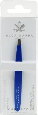 Пинцет для бровей Acca Kappa Inox Steel Tweezers скошенный, синий, 1 шт