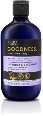 Baylis & Harding Baylis & Harding Goodness Sleep Lavender & Bergamot Bath Soak - Baylis and Harding Goodness Sleep средство для ванны успокаивающее Lavender and Bergamot 500 мл, с эфирными маслами лаванды и эвкалипта