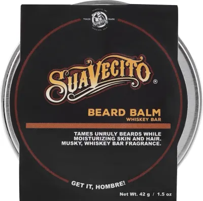 Бальзам для бороды Suavecito Beard Balm Whiskey Bar ароматизированный, с натуральными маслами, 42 г
