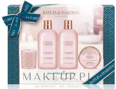 Набор Baylis & Harding Signature Collection крем для душа 300 мл лосьон 50 мл пена для ванны 300 мл и свеча