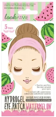 Патчи под глаза Look At Me Hydrogel Eye Patch Watermelon гидрогелевые, с экстрактом арбуза, 10 шт