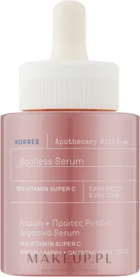 Сыворотка для лица Korres Wild Rose Spotless двухфазная с витамином C 15% и маслом розы 30 мл
