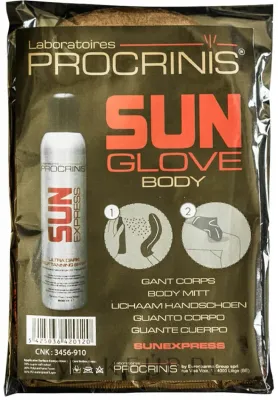 Рукавица для автозагара Laboratoires Procrinis Sunglove Gant Corps, с двусторонним аппликатором, для тела, 1 шт