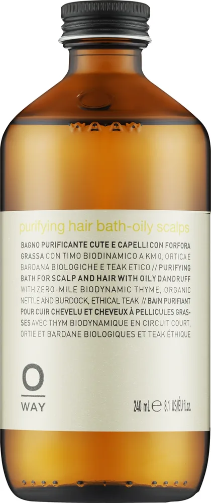 Шампунь против перхоти Oway Purifying Hair Bath Oily Scalps для жирной кожи головы, без дозатора, 240 мл