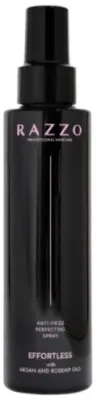 Razzo Professional Effortless Anti-frizz Perfecting Spray спрей для волос разглаживающий против пушистости с маслами шиповника и арганы, термозащита 150 мл
