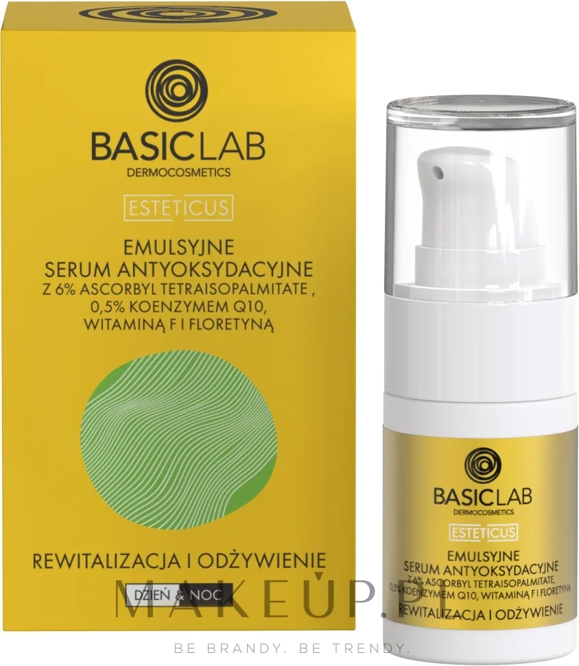 Эмульсионная антиоксидантная сыворотка для лица BasicLab Dermocosmetics Esteticus Face Serum 6% Ascorbyl Tetraisopalmitate