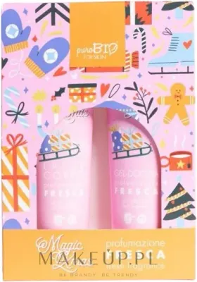 PuroBio Cosmetics PuroBio Cosmetics Magic Xmas Fresh Fragrance (sh/gel/150 мл + b/lot/150 мл) - Набор PuroBio Magic Xmas гель для душа и лосьон для тела с календулой и ромашкой свежий аромат 2x150 мл