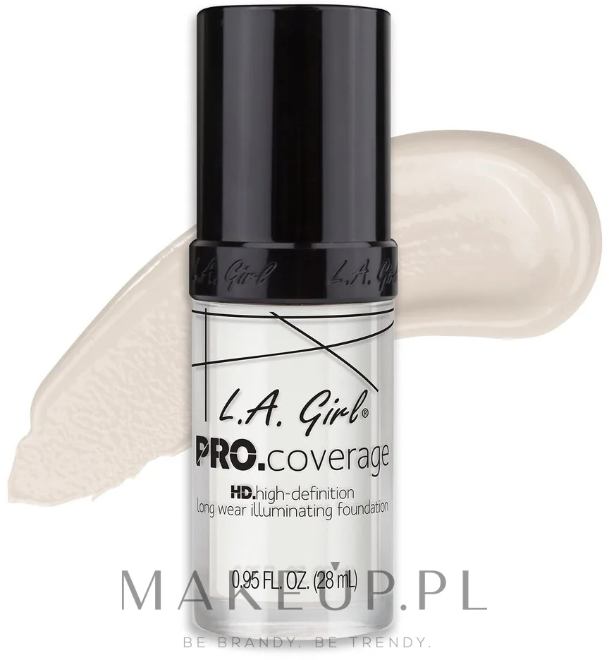 Тональная основа L.A. Girl PRO Coverage HD Foundation кроющая стойкая, 28 мл, оттенок GLM641 - White