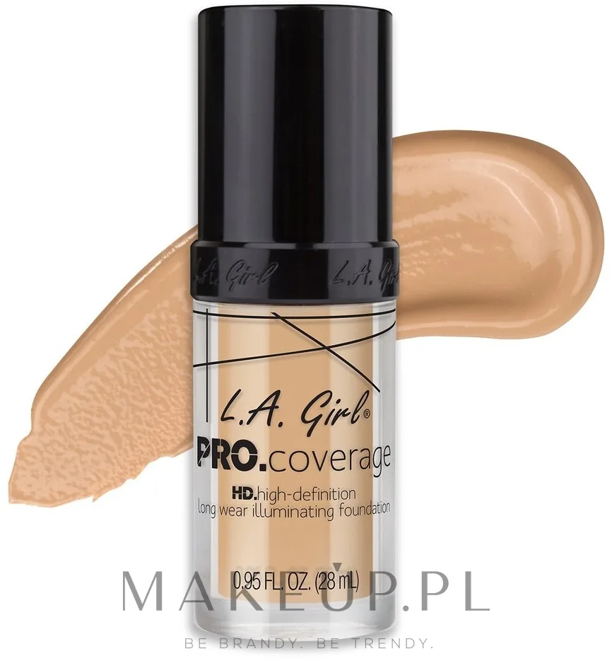 Тональная основа L.A. Girl PRO Coverage HD Foundation кроющая стойкая, 28 мл, оттенок GLM642 - Fair