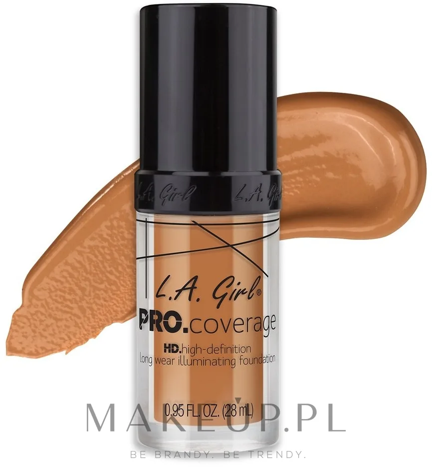 Тональная основа L.A. Girl PRO Coverage HD Foundation кроющая стойкая, 28 мл, оттенок GLM649 - Tan