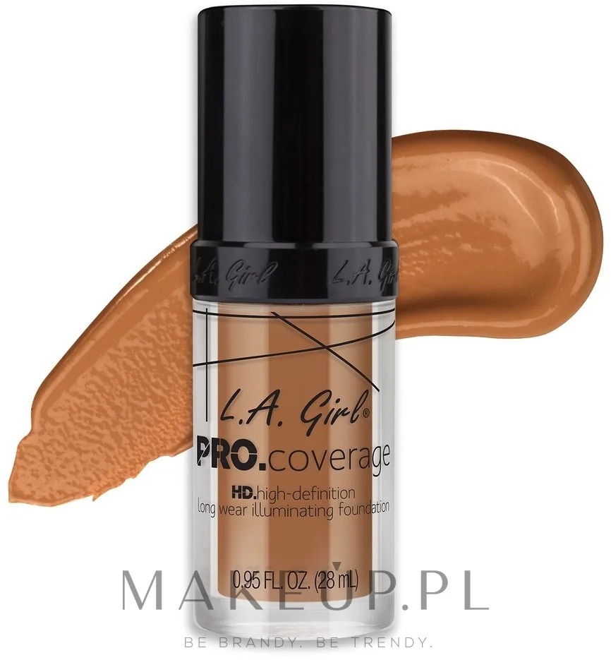 Тональная основа L.A. Girl PRO Coverage HD Foundation кроющая стойкая, 28 мл, оттенок GLM650 - Sand
