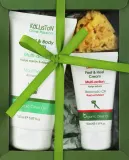 Kalliston Gift Box набор подарочный крем для рук и тела с маслом мастики 150 мл крем для стоп 50 мл губка для тела — фото 1
