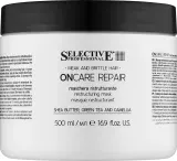 Selective Professional Selective Professional On Care Repair Restructing Mask - Маска для тонких волос Selective On Care восстанавливающая, масло ши, зелёный чай, камелия, рисовый протеин, 200 мл — фото 2