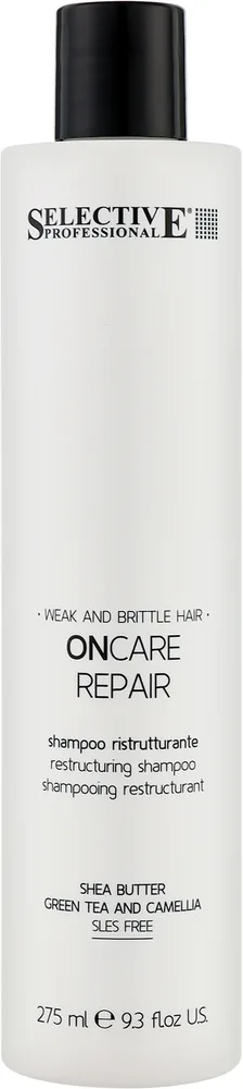Шампунь для слабых и тонких волос Selective Professional On Care Repair Restructing Shampoo, 275 мл / 1000 мл