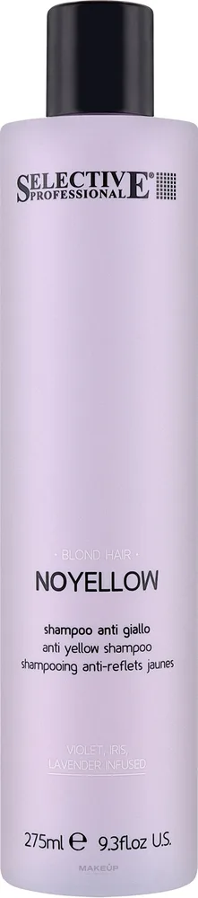 Шампунь против жёлтых оттенков Selective Professional No Yellow Anti Yellow Shampoo, для светлых, осветлённых и седых волос