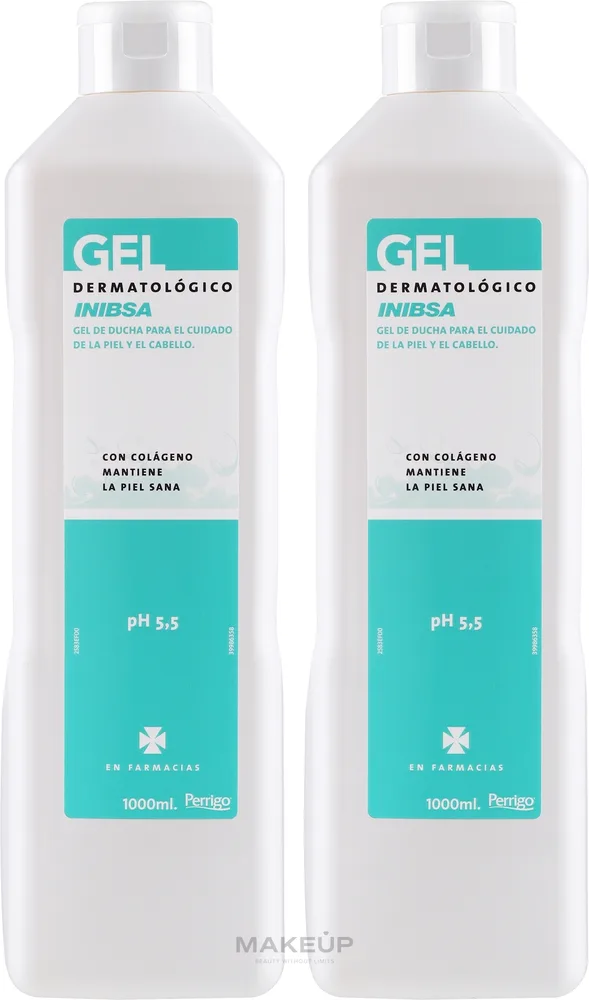 Набор Inibsa Gel Dermatologico два дерматологических геля для тела с гидролизованным коллагеном 2x1000 мл