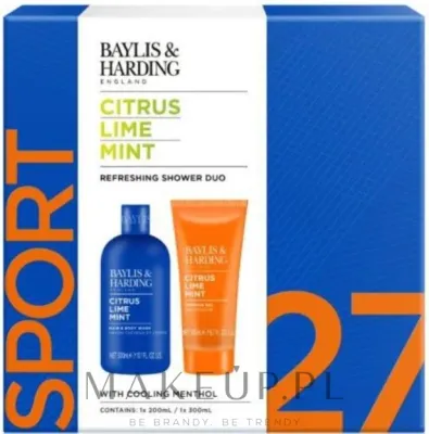 Набор Baylis & Harding Citrus Lime & Mint Sport гель для душа 200 мл и гель для тела и волос 300 мл