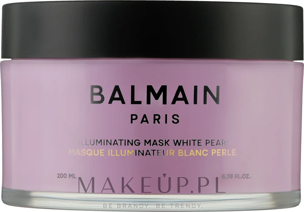 Balmain Paris Hair Couture Balmain Paris Hair Couture Illuminating Mask White Pearl - Маска для светлых волос Balmain White Pearl тонирующая против желтизны, аргана, кератин, протеины шёлка, 200 мл