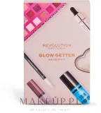Набор для макияжа Makeup Revolution Glow Getter Makeup Kit с хайлайтерами и палеткой теней, 6 продуктов — фото 2