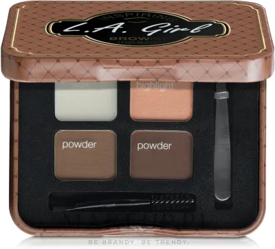 Набор для оформления бровей L.A. Girl Inspiring Brow Kit с пинцетом и воском