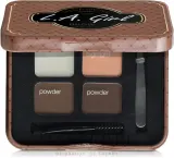 Набор для оформления бровей L.A. Girl Inspiring Brow Kit с пинцетом и воском, оттенок GES343 - Dark and Defined — фото 1