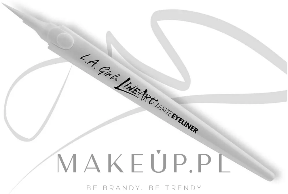 Подводка для глаз L.A. Girl Line Art Matte Eyeliner матовая, для контура век, 0,4 мл, оттенок GLE715 - Pure White