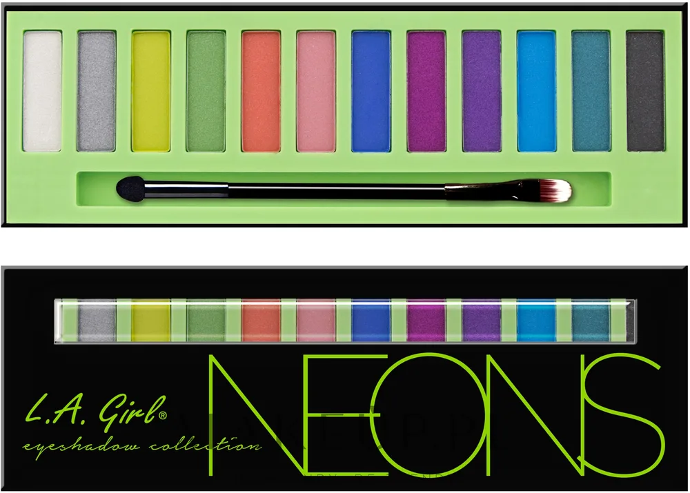 Палетка теней для век L.A. Girl Beauty Brick Eyeshadow Collection, оттенок GES334 - Neon