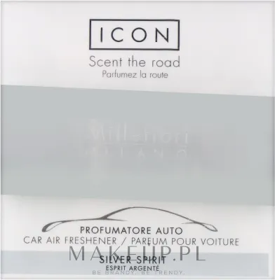 Ароматизатор для автомобиля Millefiori Milano Icon Classic Silver Spirit, на дефлектор, апельсин и бергамот, 1 шт
