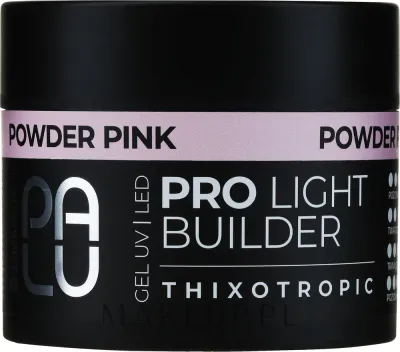 Строительный гель для ногтей Palu Pro Light Builder Gel Powder Pink самовыравнивающийся, низкотемпературный, 12 г, 45 г или