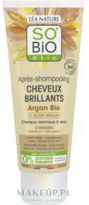 So'Bio Etic Organic Argan Shiny Hair Conditioner — органический кондиционер для волос с маслом арганы, 200 мл