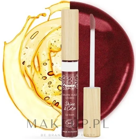 Бальзам для губ So'Bio Etic Shine and Color Oil масляный, с натуральными пигментами, 5 мл, оттенок 42
