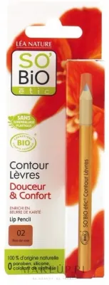 Карандаш для губ So'Bio Etic Lippencil, подчёркивает контур, 3 г