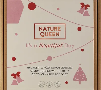 Набор Nature Queen It's a Beautiful Day крем для области вокруг глаз 30 мл тоник 100 мл и сыворотка с кофеином 10 мл