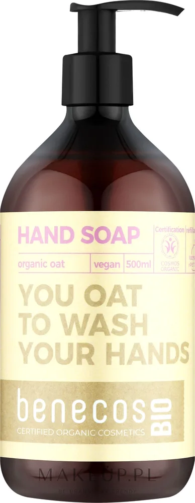 Жидкое мыло для рук Benecos Hand Soap с органическим овсом, 500 мл