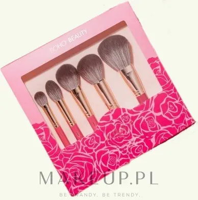 Набор кистей для макияжа лица Boho Beauty Rose Touch Set 5 шт. из кукурузного волокна