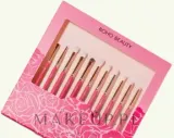 Набор кистей для макияжа глаз Boho Beauty Rose Touch Set 11 шт. из козьего ворса — фото 1