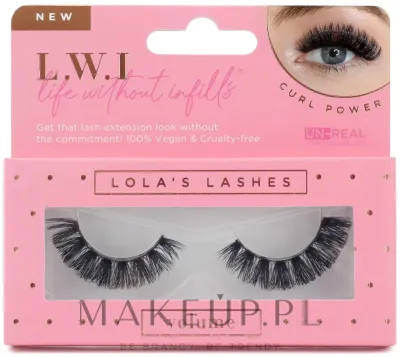 Накладные ресницы Lola's Lashes Curl Power Strip Lashes, на ленте, с изгибом, длина 7–10 мм