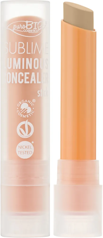 Корректор для лица PuroBio Cosmetics Sublime Luminous Concealer Stick в стике, с сияющим эффектом, 3,6 г, оттенок 04