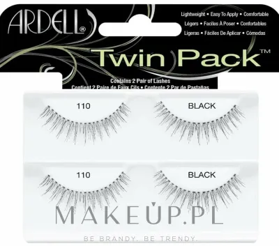 Набор накладных ресниц Ardell Twin Pack Lashes 110 Black, чёрные, изогнутые, 4 шт