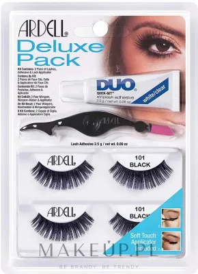 Набор накладных ресниц Ardell Deluxe Pack 101 Black, с клеем DUO и пинцетом-аппликатором