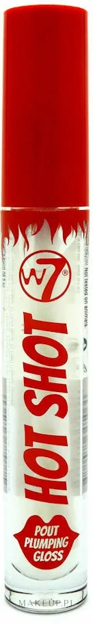 Блеск для губ W7 Hot Shot Plumping Gloss с эффектом объёма, глянцевый, 2,5 мл, оттенок Clear
